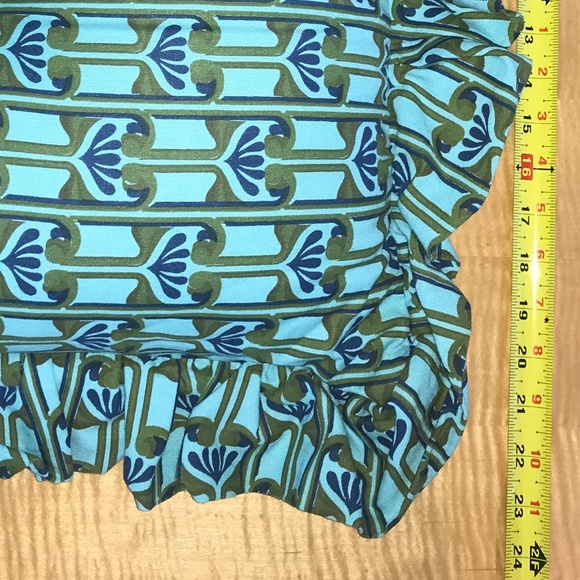 Retro Stylish Accent pillow, 2 sided turquoise - Picture 8 of 16